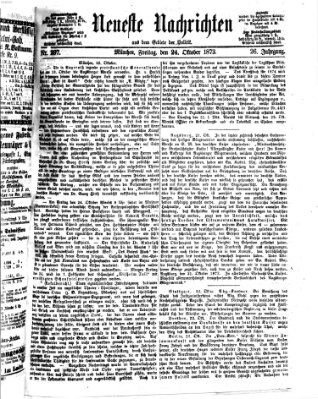 Neueste Nachrichten aus dem Gebiete der Politik (Münchner neueste Nachrichten) Freitag 24. Oktober 1873