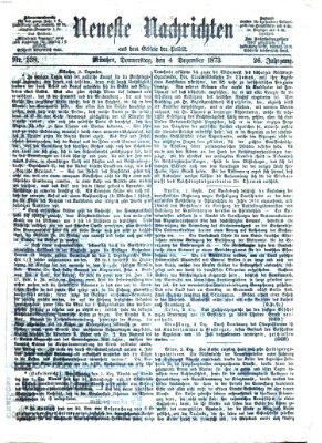 Neueste Nachrichten aus dem Gebiete der Politik (Münchner neueste Nachrichten) Donnerstag 4. Dezember 1873