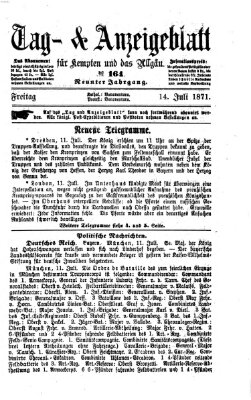 Tag- und Anzeigeblatt für Kempten und das Allgäu Freitag 14. Juli 1871