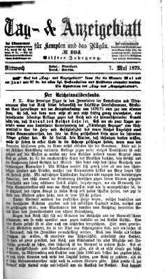 Tag- und Anzeigeblatt für Kempten und das Allgäu Mittwoch 7. Mai 1873