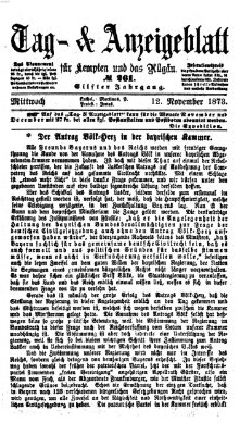 Tag- und Anzeigeblatt für Kempten und das Allgäu Mittwoch 12. November 1873