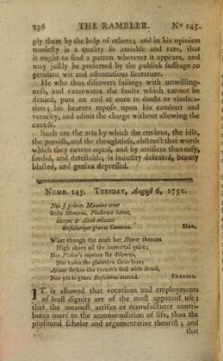 The rambler Freitag 6. August 1751