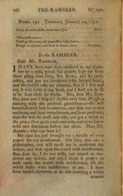 The rambler Freitag 14. Januar 1752