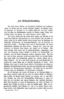 Im neuen Reich Freitag 20. Dezember 1872