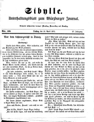 Sibylle (Würzburger Journal) Dienstag 18. April 1871