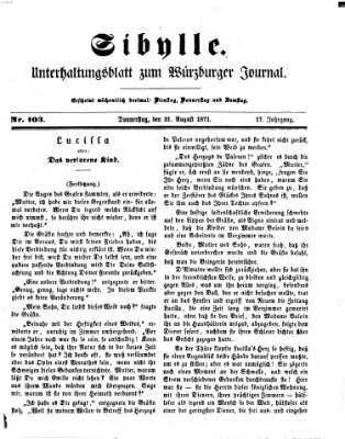 Sibylle (Würzburger Journal) Donnerstag 31. August 1871