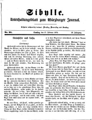 Sibylle (Würzburger Journal) Samstag 17. Februar 1872