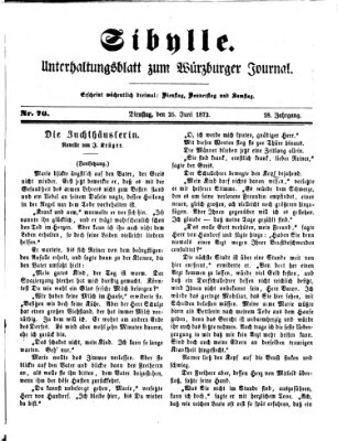 Sibylle (Würzburger Journal) Dienstag 25. Juni 1872