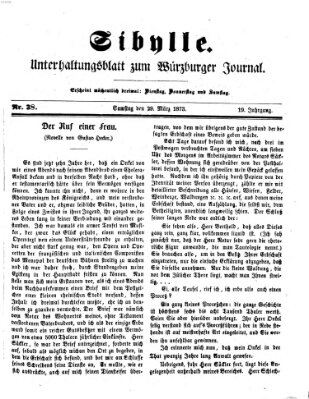 Sibylle (Würzburger Journal) Samstag 29. März 1873