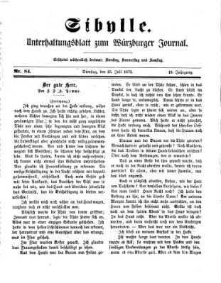 Sibylle (Würzburger Journal) Dienstag 15. Juli 1873