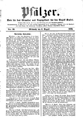 Pfälzer Mittwoch 6. August 1873