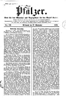 Pfälzer Mittwoch 17. September 1873