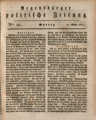Regensburger politische Zeitung (Regensburger Zeitung) Montag 11. März 1811