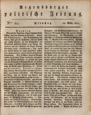 Regensburger politische Zeitung (Regensburger Zeitung) Dienstag 12. März 1811
