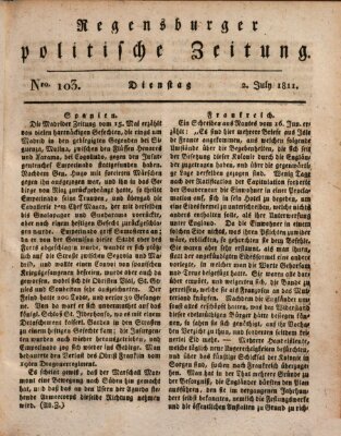 Regensburger politische Zeitung (Regensburger Zeitung) Dienstag 2. Juli 1811