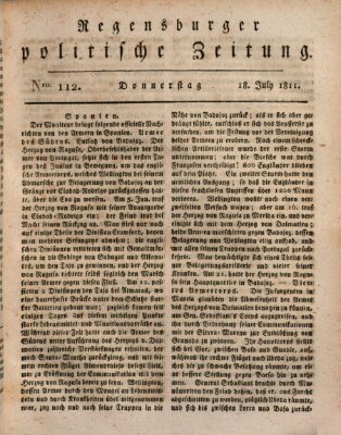 Regensburger politische Zeitung (Regensburger Zeitung) Donnerstag 18. Juli 1811