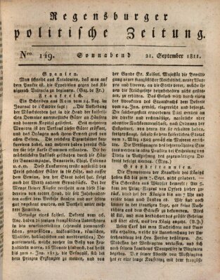Regensburger politische Zeitung (Regensburger Zeitung) Samstag 21. September 1811