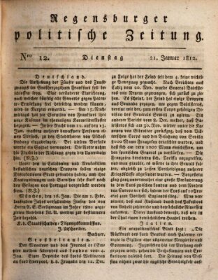 Regensburger politische Zeitung (Regensburger Zeitung) Dienstag 21. Januar 1812