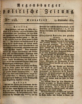 Regensburger politische Zeitung (Regensburger Zeitung) Samstag 19. September 1812