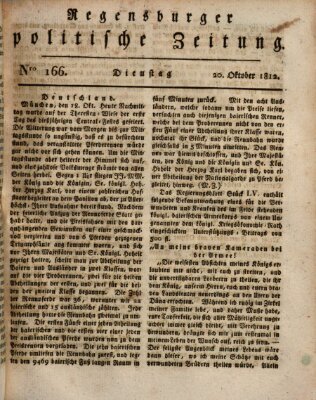 Regensburger politische Zeitung (Regensburger Zeitung) Dienstag 20. Oktober 1812