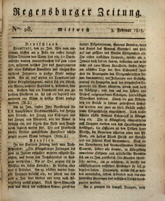 Regensburger Zeitung Mittwoch 3. Februar 1813