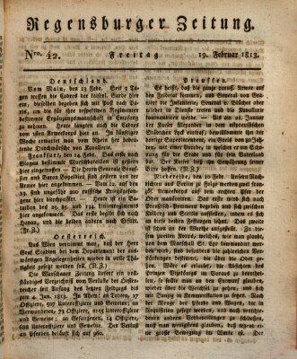 Regensburger Zeitung Freitag 19. Februar 1813