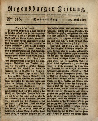 Regensburger Zeitung Donnerstag 13. Mai 1813