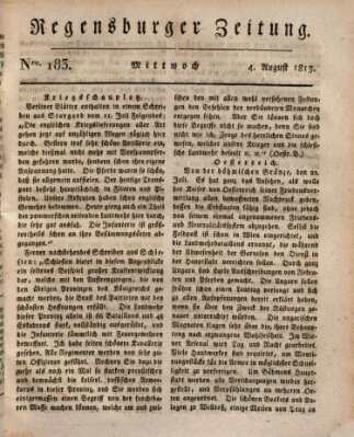 Regensburger Zeitung Mittwoch 4. August 1813