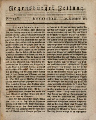 Regensburger Zeitung Donnerstag 23. September 1813