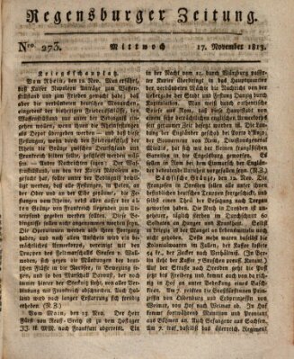 Regensburger Zeitung Mittwoch 17. November 1813