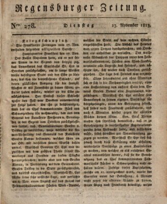 Regensburger Zeitung Dienstag 23. November 1813