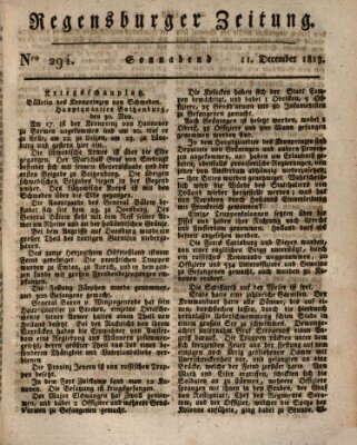 Regensburger Zeitung Samstag 11. Dezember 1813