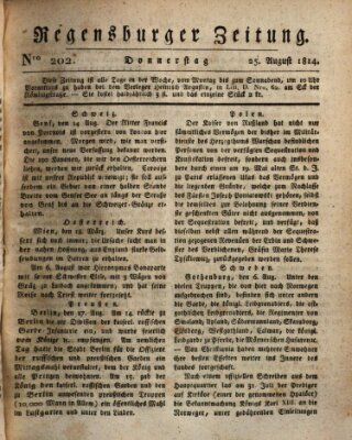 Regensburger Zeitung Donnerstag 25. August 1814