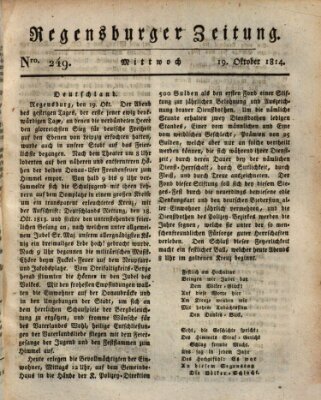 Regensburger Zeitung Mittwoch 19. Oktober 1814
