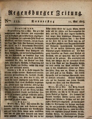 Regensburger Zeitung Donnerstag 11. Mai 1815
