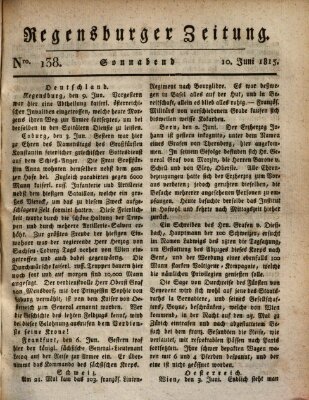Regensburger Zeitung Samstag 10. Juni 1815