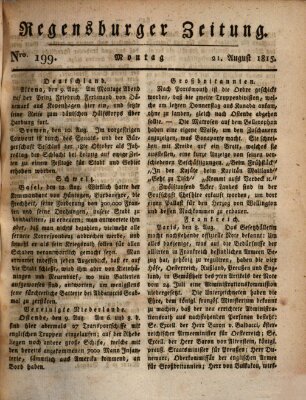 Regensburger Zeitung Montag 21. August 1815