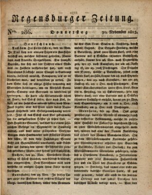 Regensburger Zeitung Donnerstag 30. November 1815