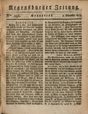 Regensburger Zeitung Samstag 9. Dezember 1815