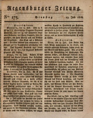 Regensburger Zeitung Dienstag 23. Juli 1816