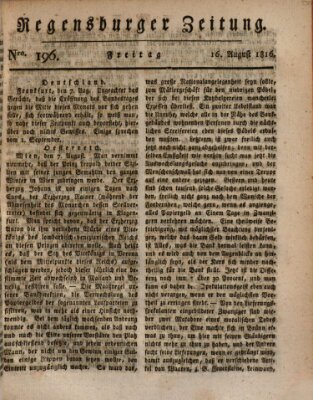 Regensburger Zeitung Freitag 16. August 1816