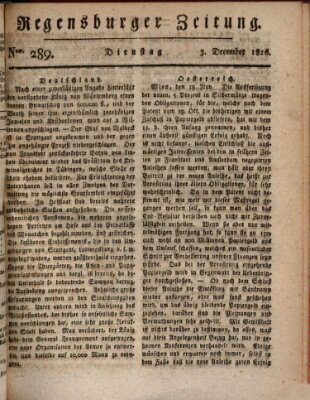 Regensburger Zeitung Dienstag 3. Dezember 1816