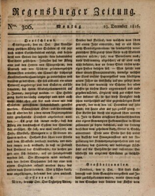 Regensburger Zeitung Montag 23. Dezember 1816