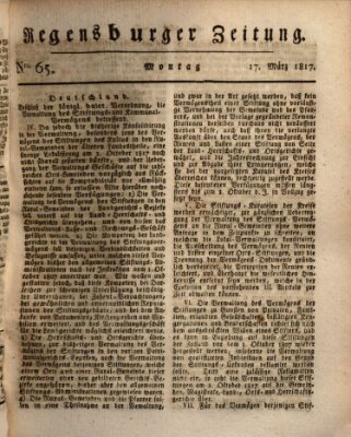 Regensburger Zeitung Montag 17. März 1817