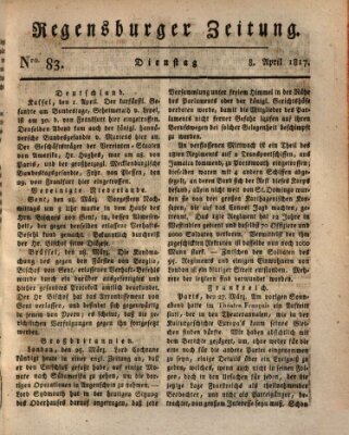 Regensburger Zeitung Dienstag 8. April 1817
