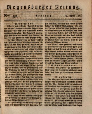 Regensburger Zeitung Freitag 18. April 1817