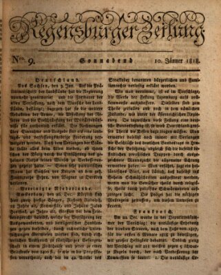 Regensburger Zeitung Samstag 10. Januar 1818