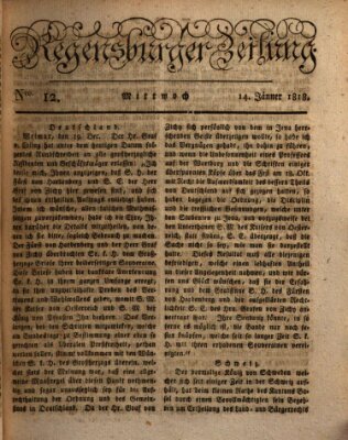 Regensburger Zeitung Mittwoch 14. Januar 1818