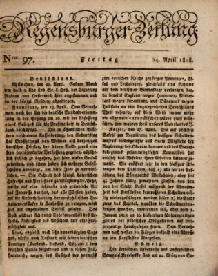 Regensburger Zeitung Freitag 24. April 1818