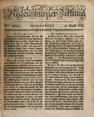 Regensburger Zeitung Samstag 22. August 1818